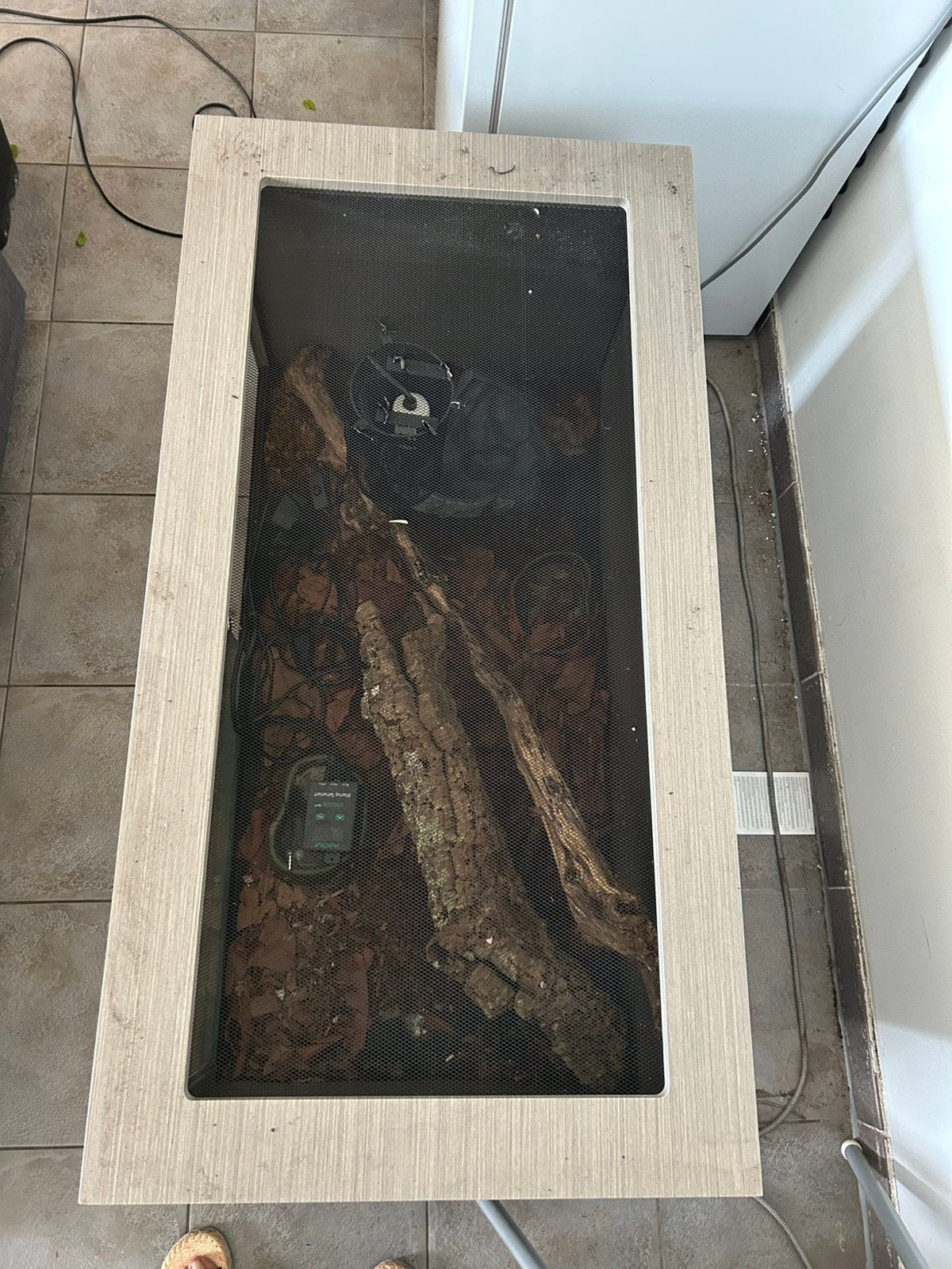 Terrarium met toebehoren, Dieren en Toebehoren, Ophalen, Zo goed als nieuw