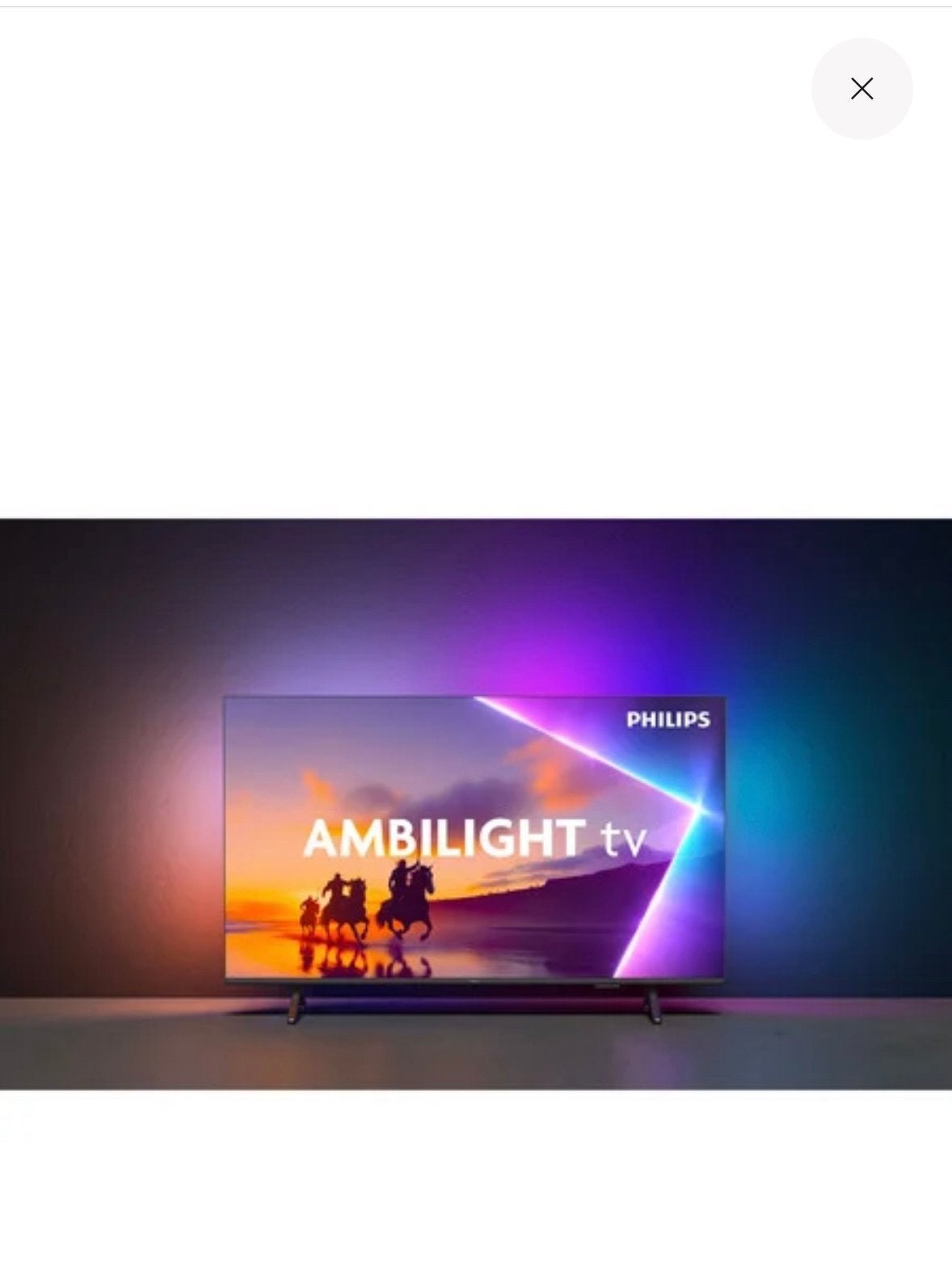 65” Philips ambilight tv + muurbeugel, Ophalen, Zo goed als nieuw, Philips