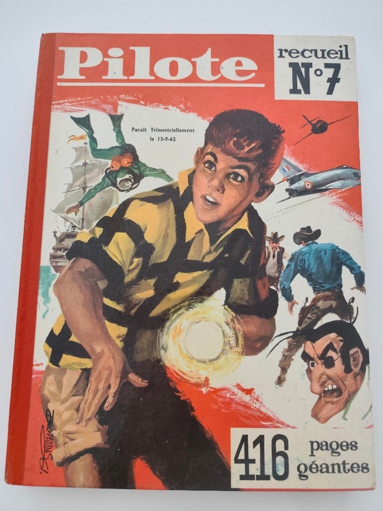 Recueil Pilote n7 – Édition originale 1962, Ophalen of Verzenden, Gelezen, Divers auteurs