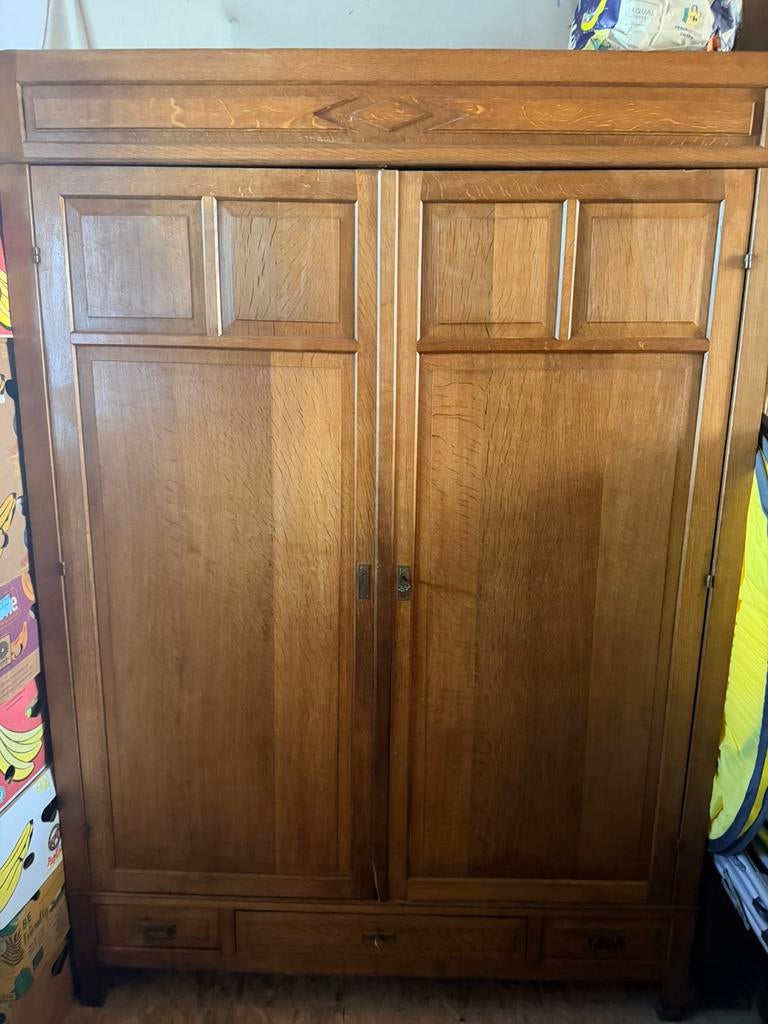 Houten kleerkast, Antiek en Kunst, Ophalen