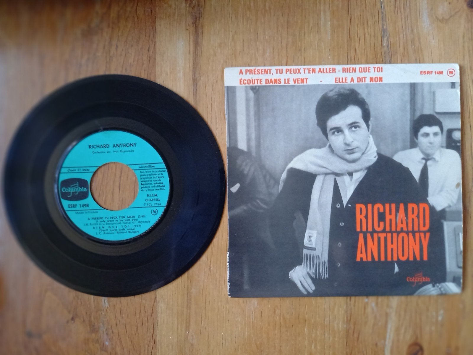 Richard Antony lot 3 45 tours 7", CD & DVD, EP, Enlèvement ou Envoi, EP