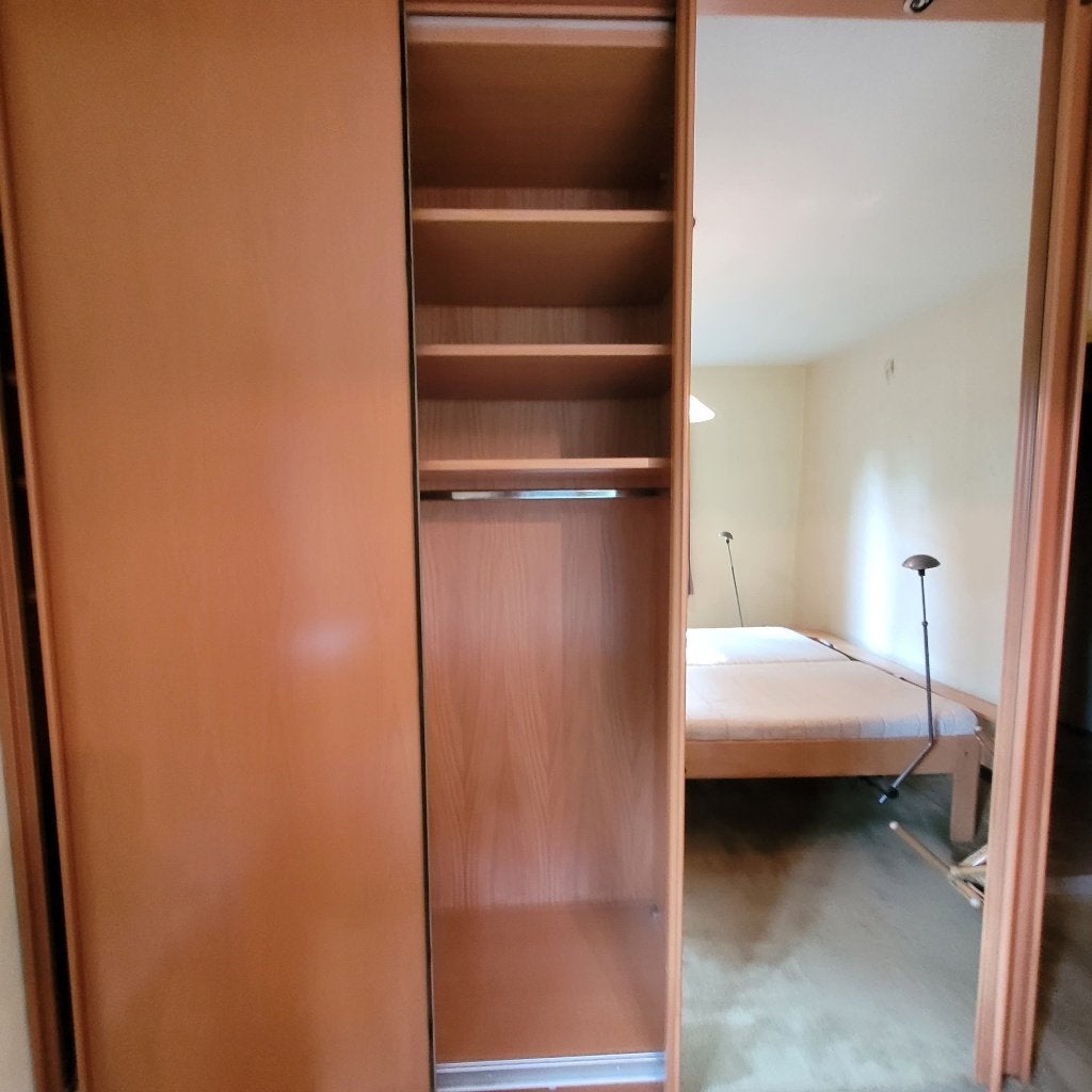 Kleerkast met spiegel, Huis en Inrichting, Kasten | Kleerkasten, Ophalen, Met deur(en), 200 cm of meer, Eikenhout
