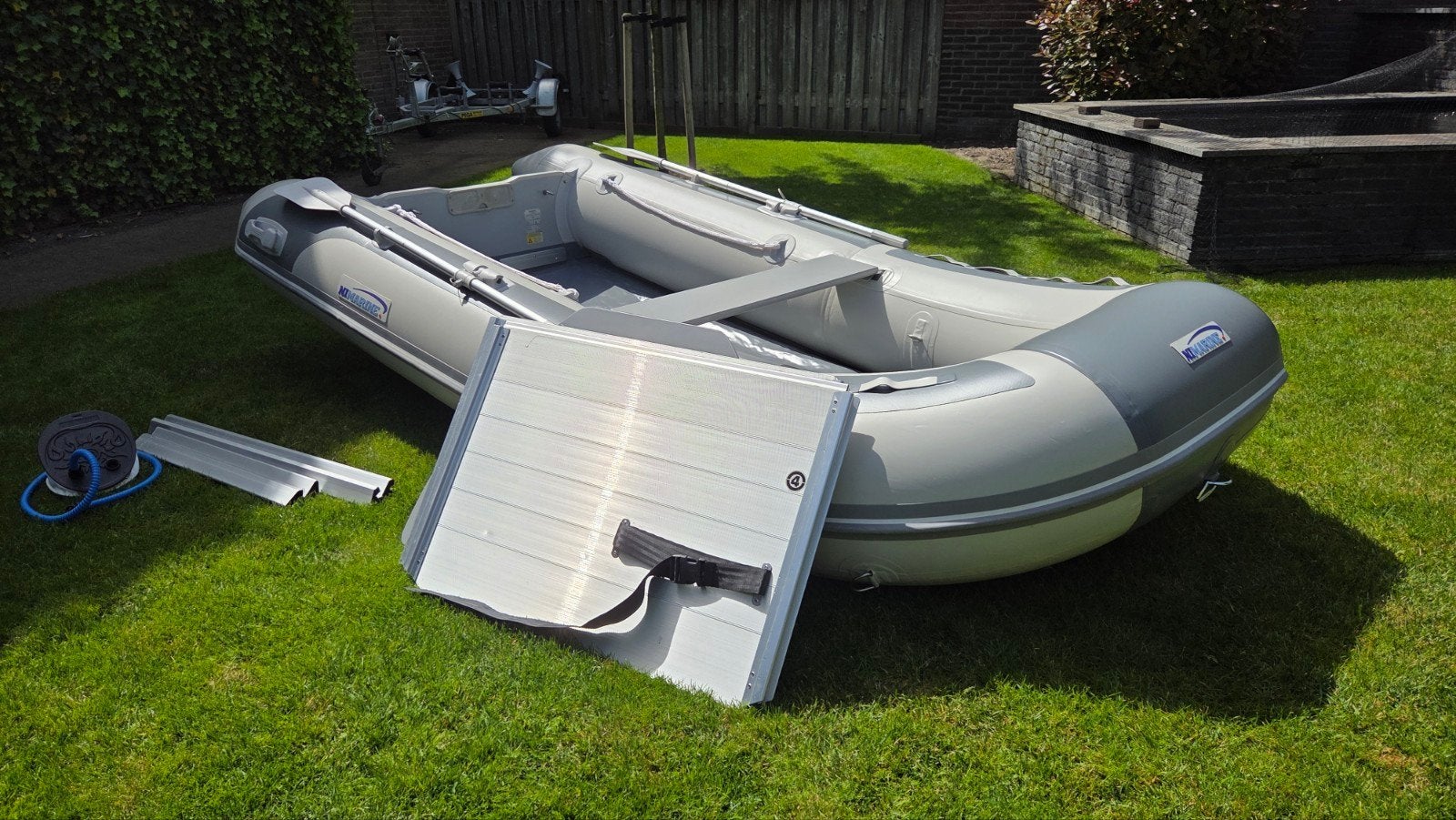 Rubberboot Nimarine MX350 Alu + Suzuki 4PK 4-takt motor, Watersport en Boten, Ophalen, Aluminium, 4 pk, Peddels