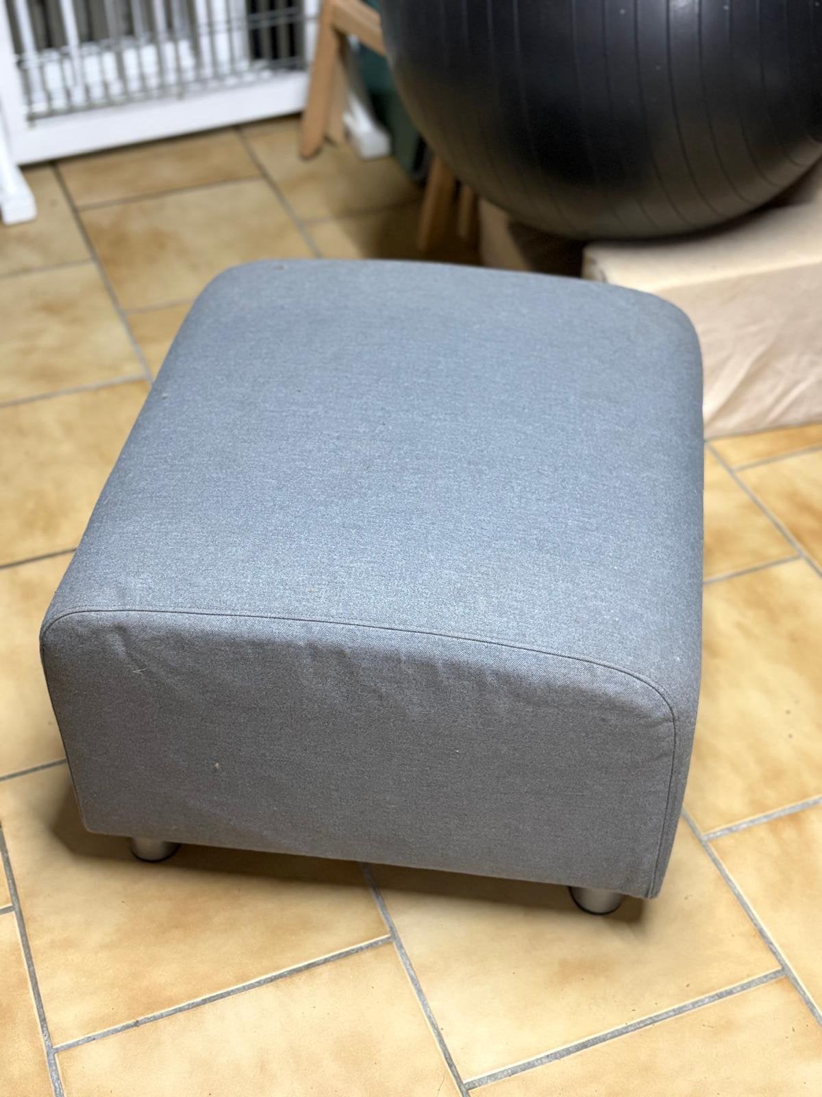 Poef grijs, Enlèvement, 50 à 75 cm, Tissus, 50 à 75 cm