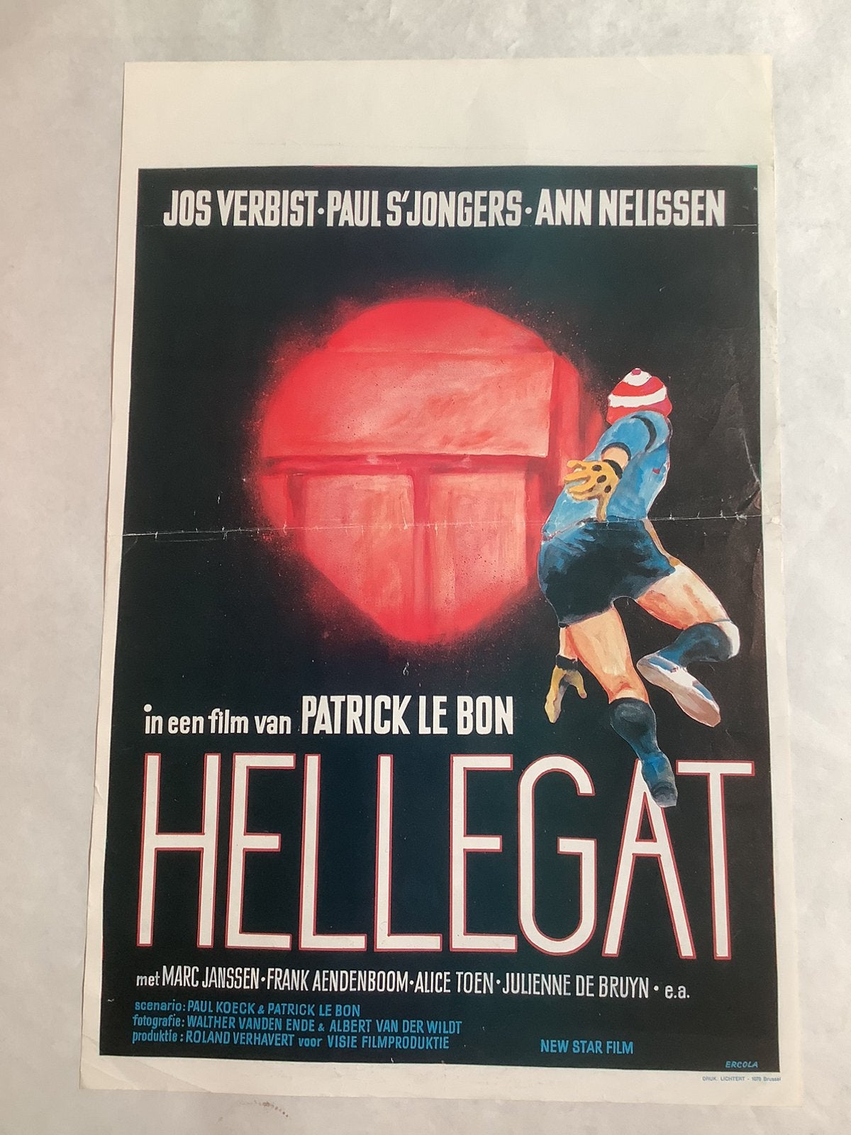 HELLEGAT   FILMPOSTER   36-54 cm   USED, Collections, Posters & Affiches, Enlèvement ou Envoi, Comme neuf