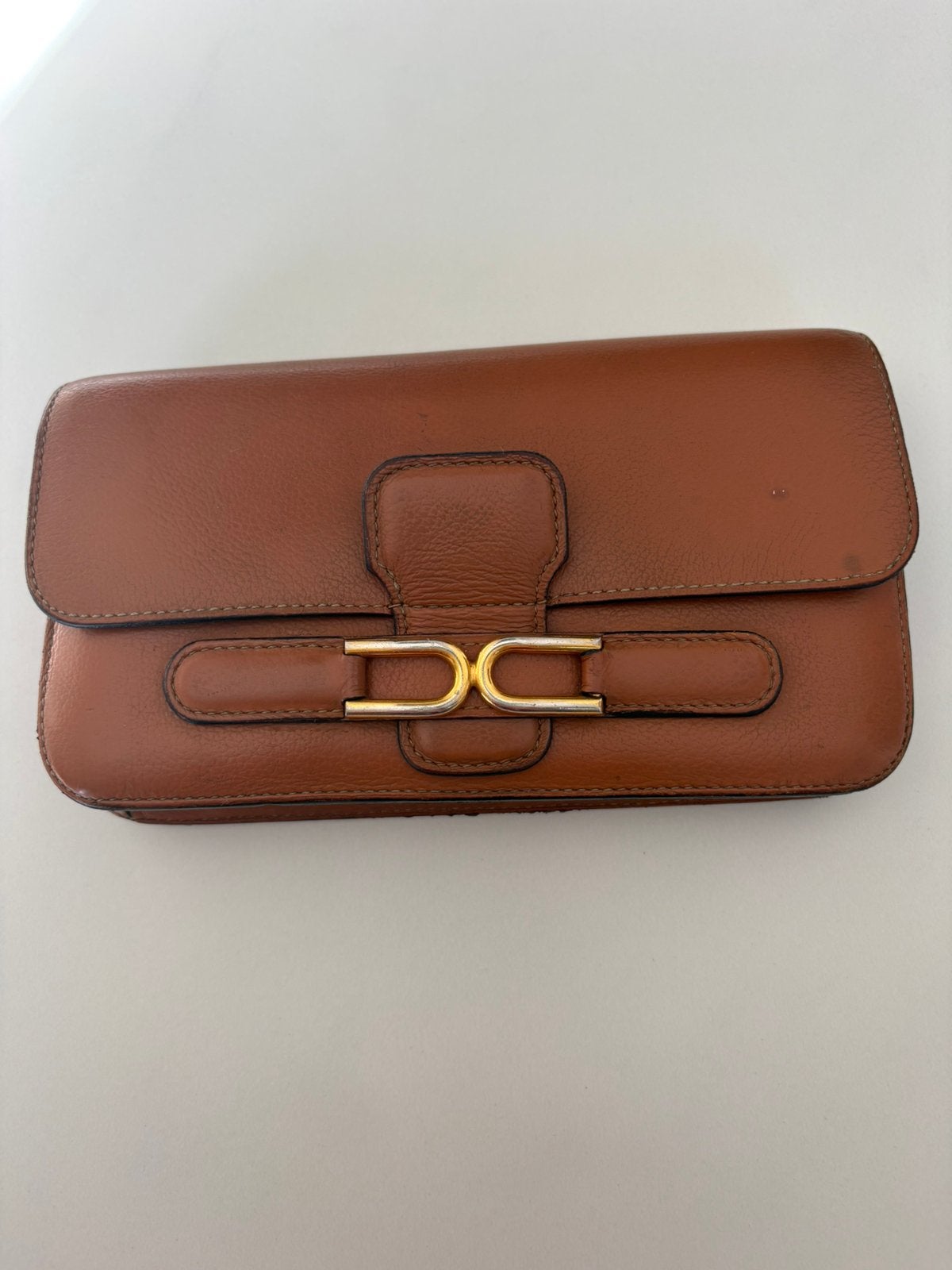 Delvaux escudo, Enlèvement ou Envoi, Utilisé, Brun, Cuir