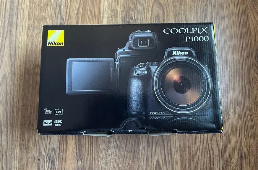 Nikon Coolpix P1000 nieuwstaat, Audio, Tv en Foto, Fotocamera's Digitaal, Ophalen, Zo goed als nieuw, Zonnekap, Nikon