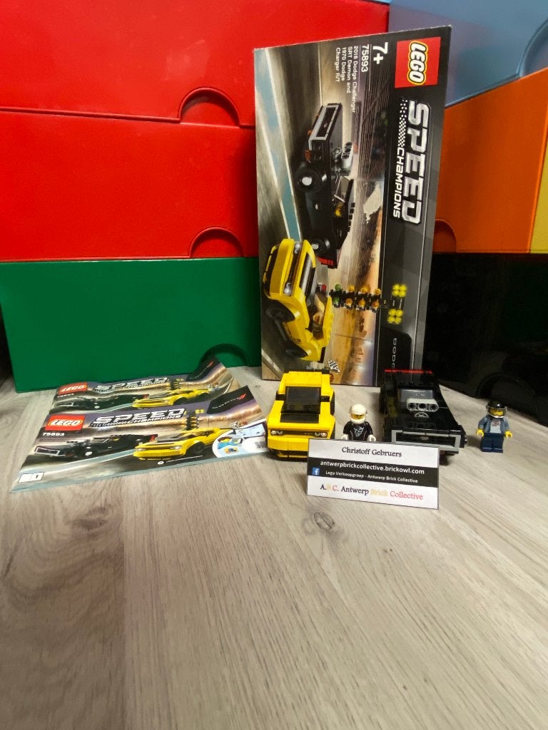 Lego Speed Champions - 75893 - 2018 & 2017 Dodge Challengers, Ophalen, Lego, Inclusief accessoires, Speed Champions