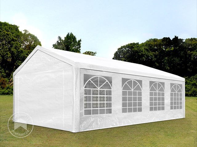 Witte party tent van 8/4, Jardin & Terrasse, Tonnelles, Comme neuf, Tente de réception, Enlèvement