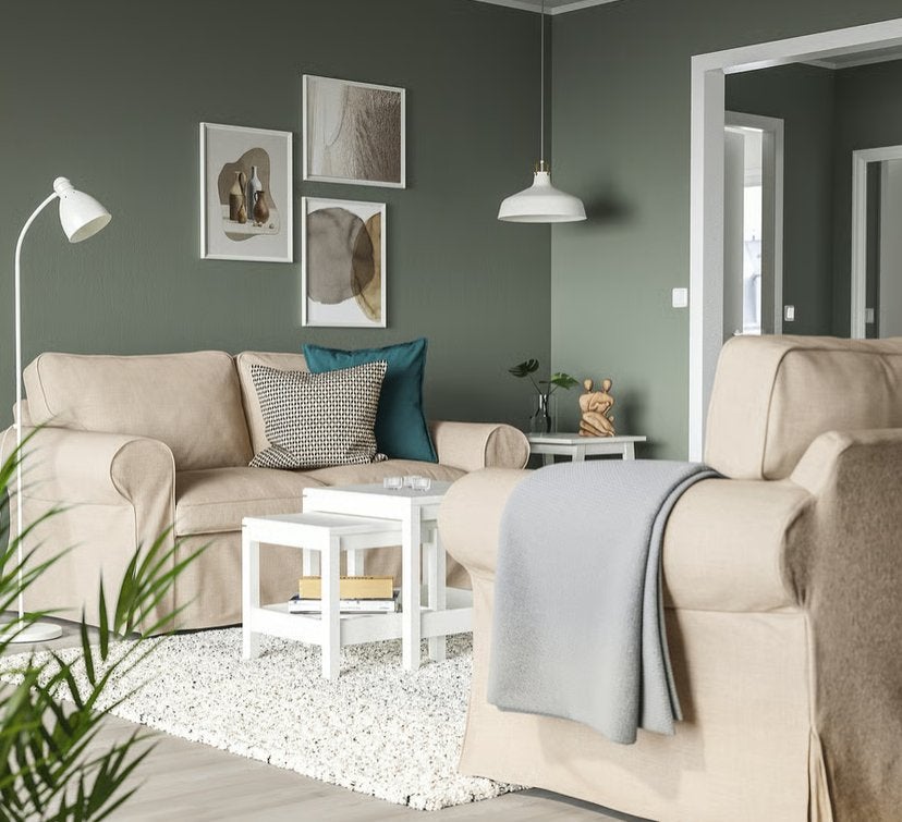 Lot 2x Canapés déhoussables Blanc cassé 2 places EKTROP IKEA, Maison & Meubles, Moins de 75 cm, Quatre personnes ou plus, Enlèvement