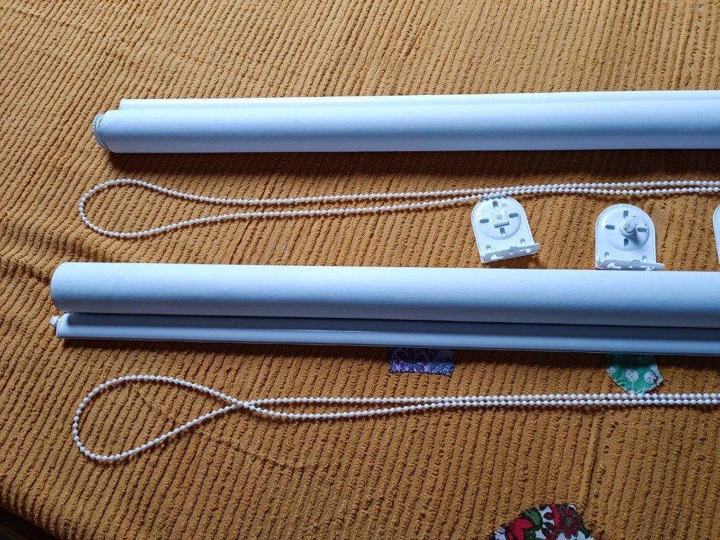 Stores occultants blancs, Ophalen, 190 cm, Wit, 117 cm