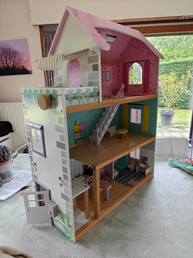 Lupilu houten poppenhuis Lidl, Kinderen en Baby's, Ophalen of Verzenden, Gebruikt, Poppenhuis
