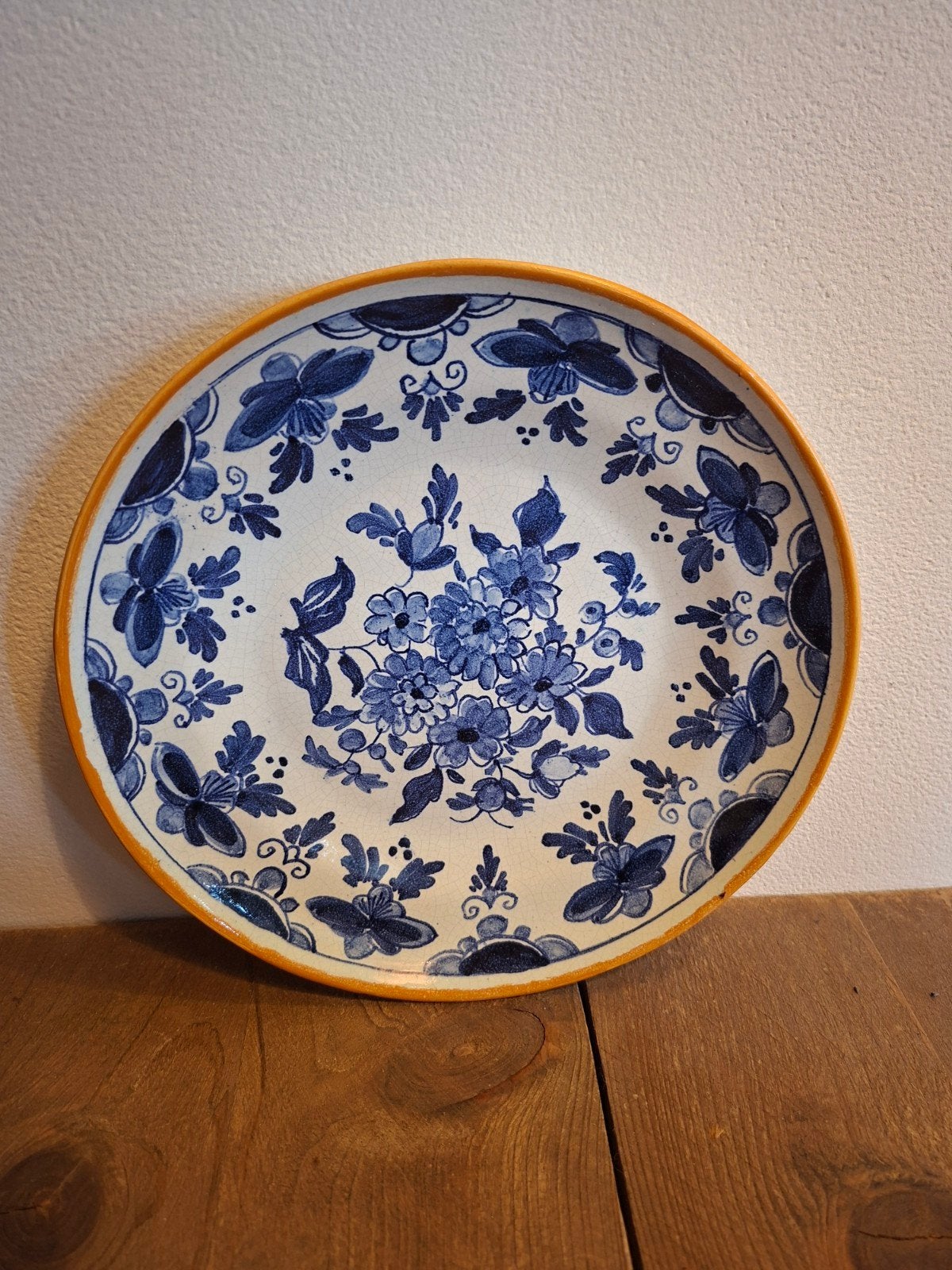 Antiek Delfts Blauw Wandbord - Handgeschilderd, Ophalen of Verzenden