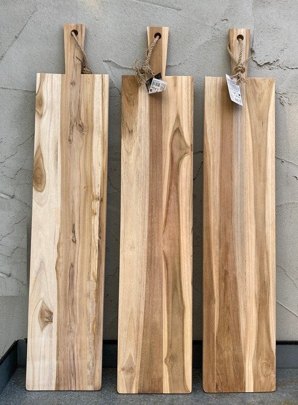 BORRELPLANK SERVEERPLANK SNIJPLANK 1 meter TEAKHOUT NIEUW, Huis en Inrichting, Woonaccessoires | Overige, Nieuw, Hout, Ophalen of Verzenden