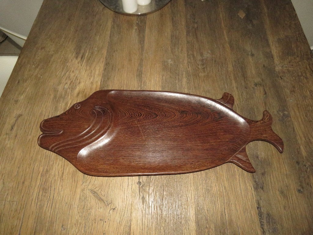 Art Deco schaal hout vis, Antiek en Kunst, Ophalen of Verzenden