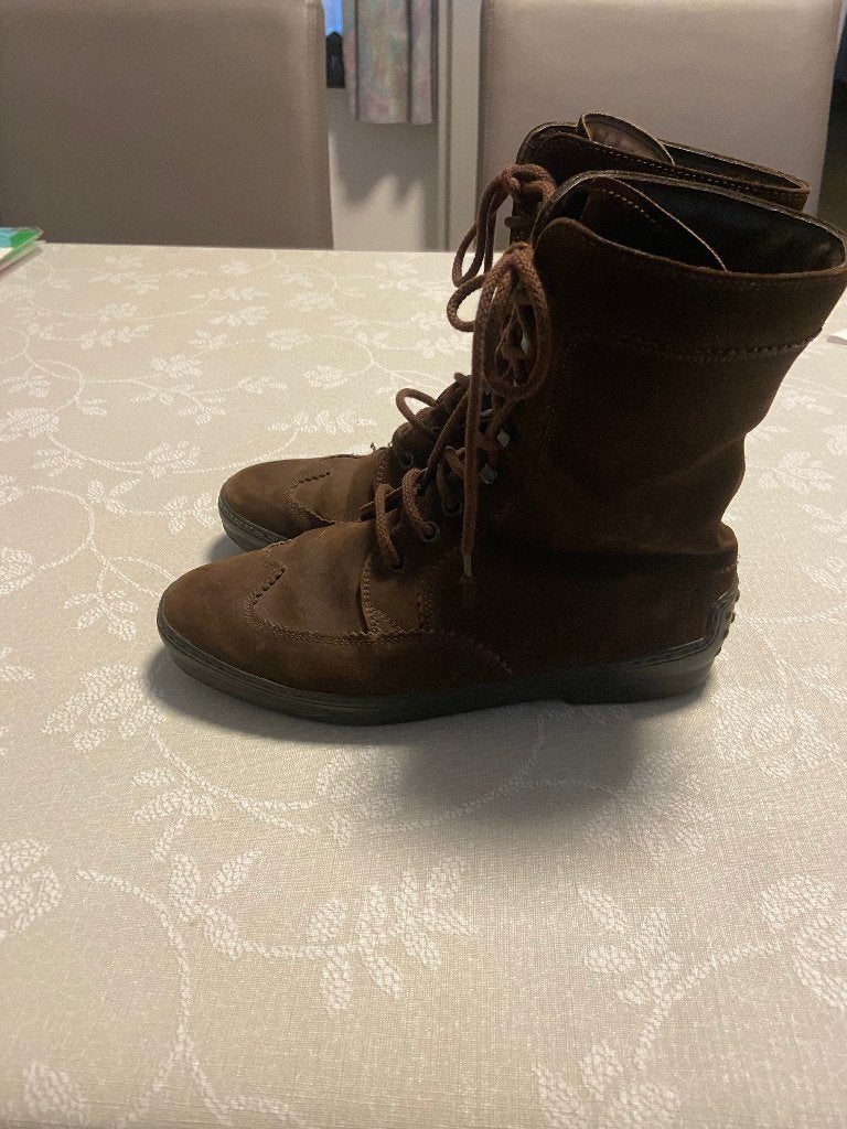 Merkschoenen dames hoge laarzen M39 echt daim, Kleding | Dames, Schoenen, Ophalen, Hoge laarzen, Bruin, Zo goed als nieuw