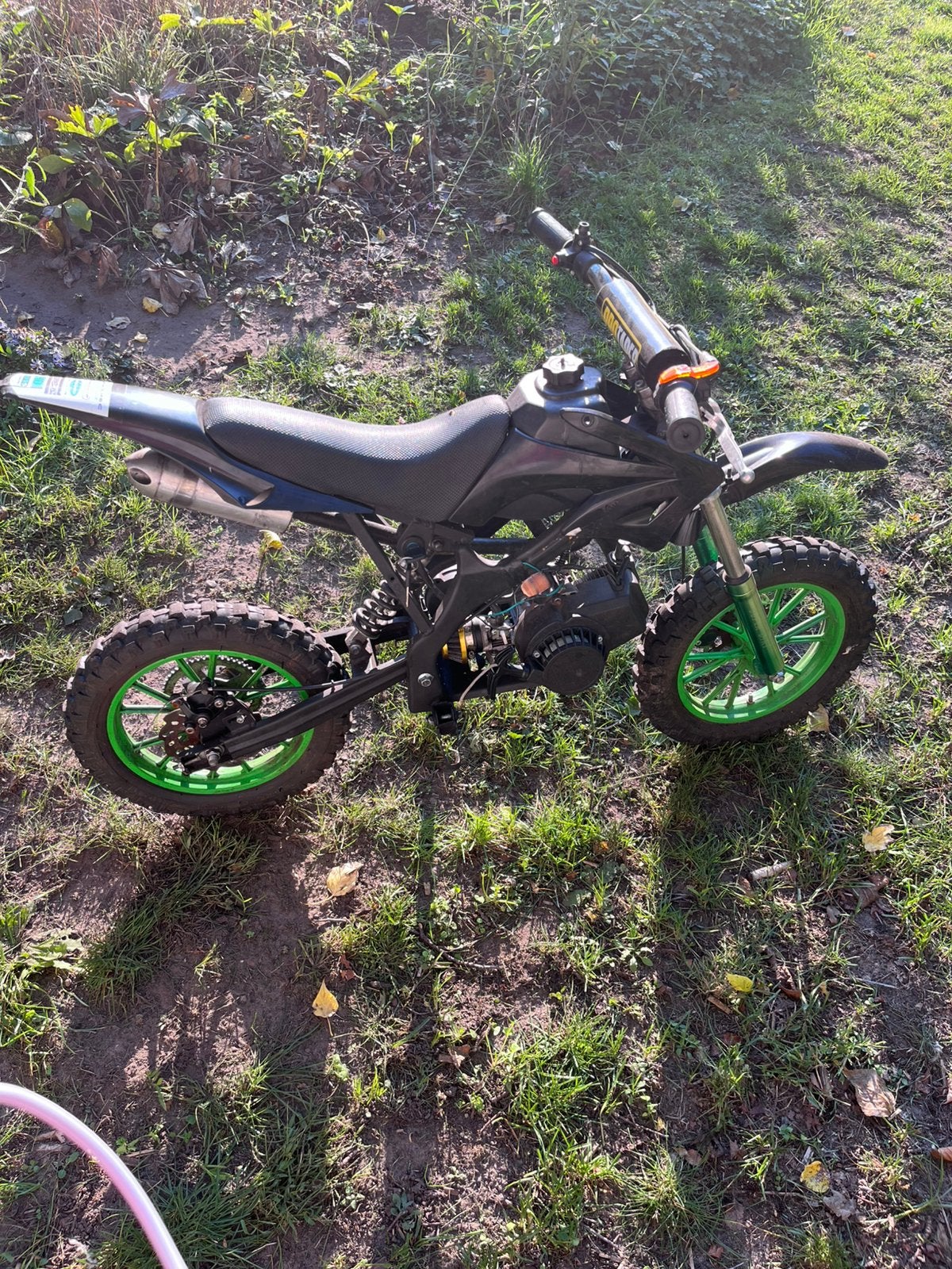 Minibike minicrosser pitbike pocketbike crosser 49cc 50cc 2t, Fietsen en Brommers, Ophalen, Zo goed als nieuw, Pitbike