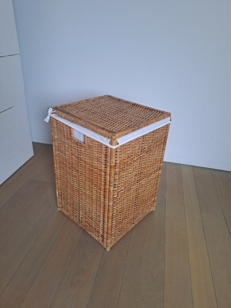 Ikea BRANÄS rotan wasmand 80liter, Huis en Inrichting, Ophalen, Mand, Vierkant, Zo goed als nieuw