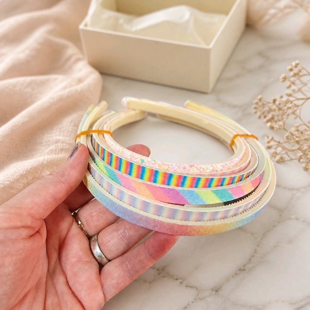 6 serre-têtes pour cheveux pailletés, Ophalen, Nieuw, Met strass