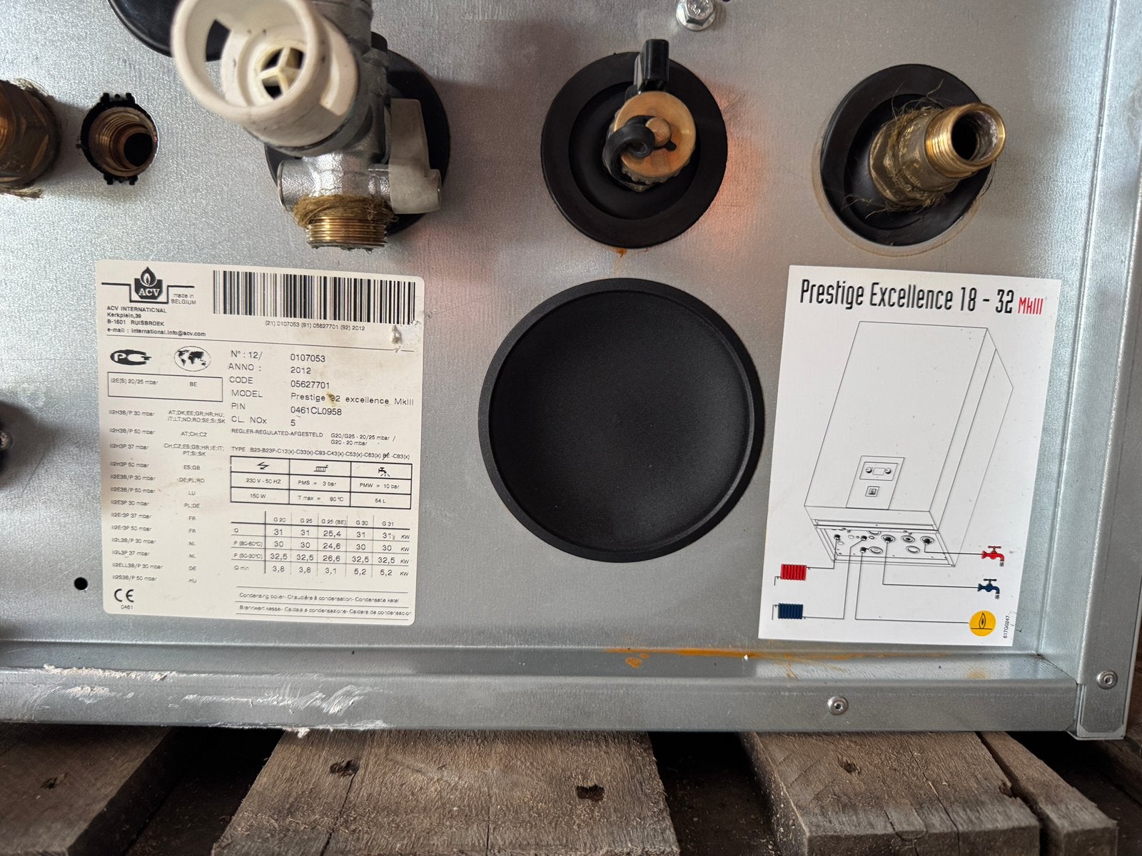 Gasverwarmingsketel, Bricolage & Construction, Enlèvement, Utilisé, Gaz naturel, Plus de 10 ans