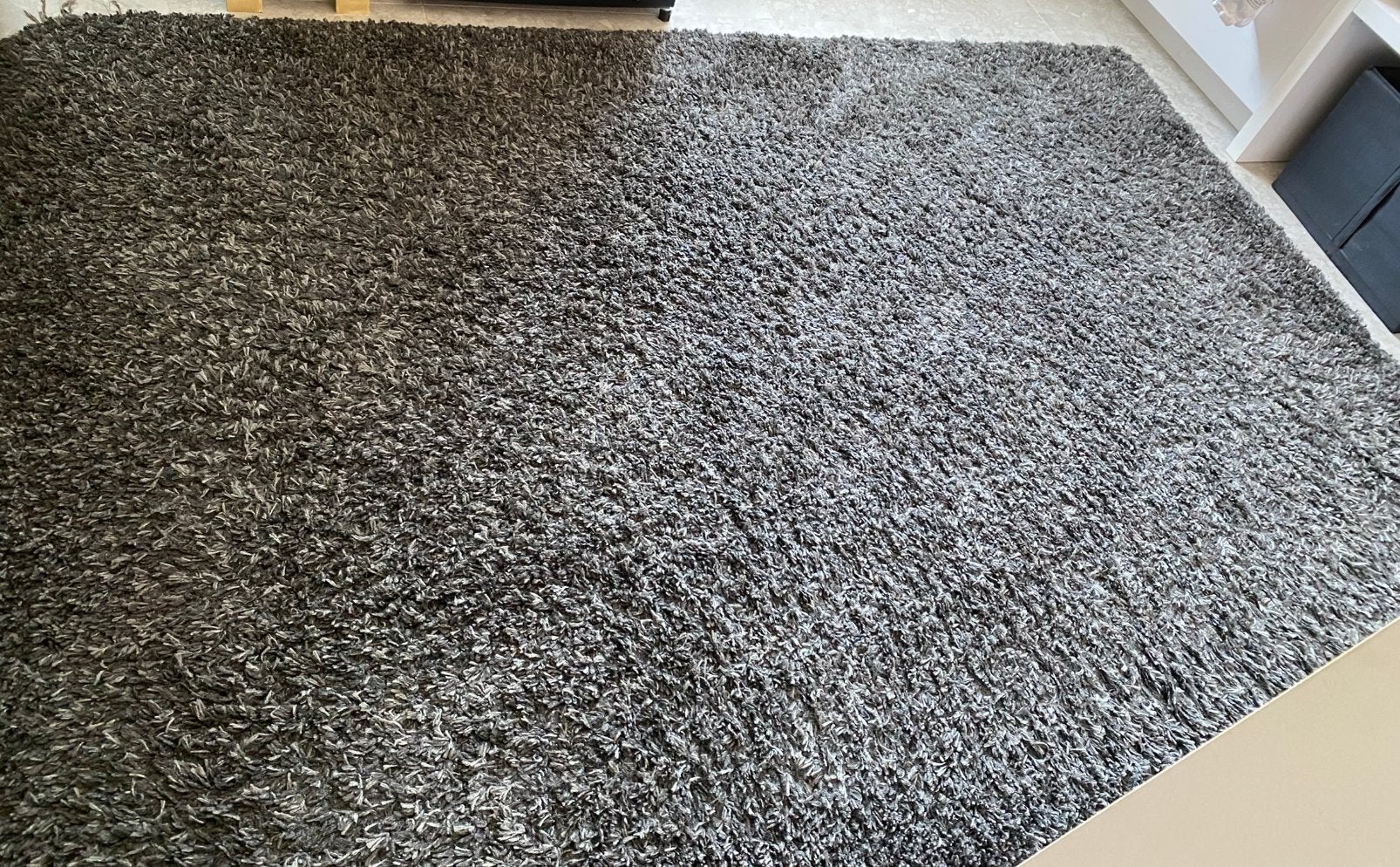 antraciet tapijt ONYX shaggi, Maison & Meubles, Ameublement | Revêtements de sol, Enlèvement, Utilisé, Gris, Tapis