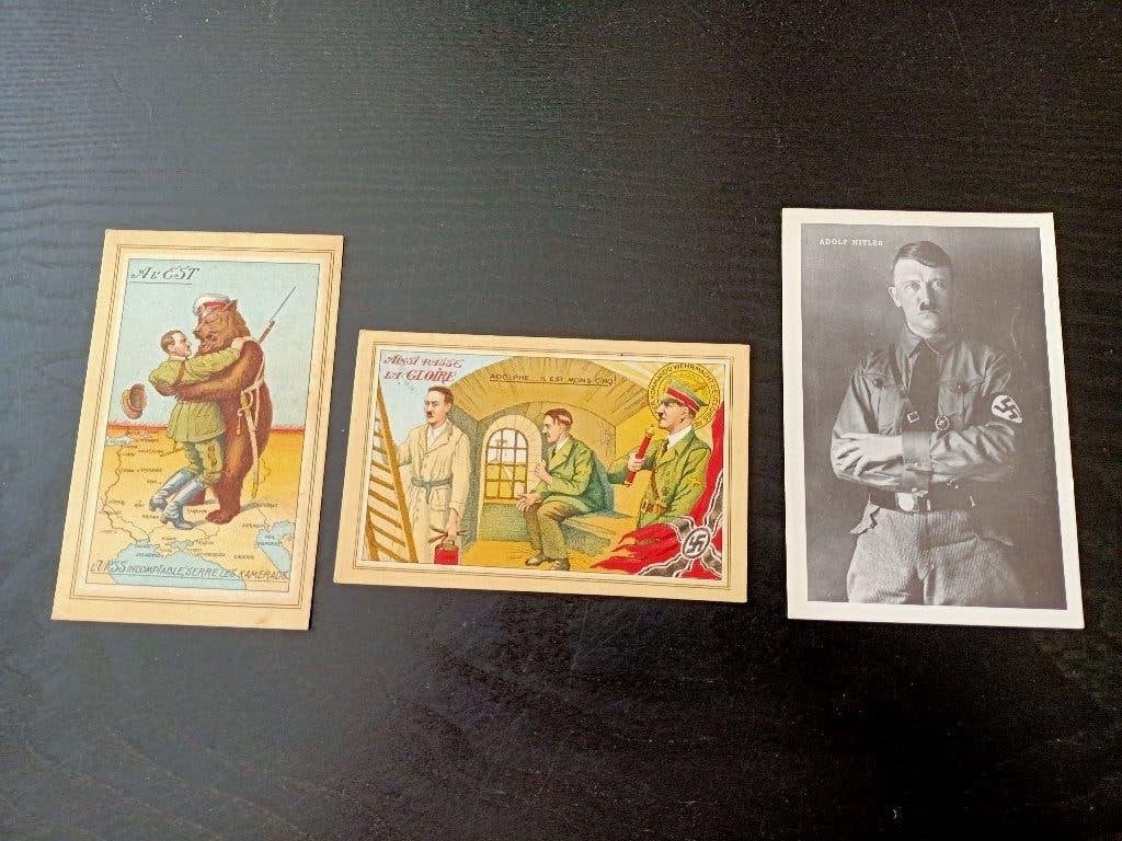 3 Hitlerkaarten, Verzamelen, Postkaarten | Themakaarten, Ophalen of Verzenden