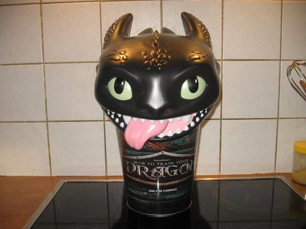 popcorn bucket how to train your dragon, Ophalen, Zo goed als nieuw, Film, Actiefiguur of Pop