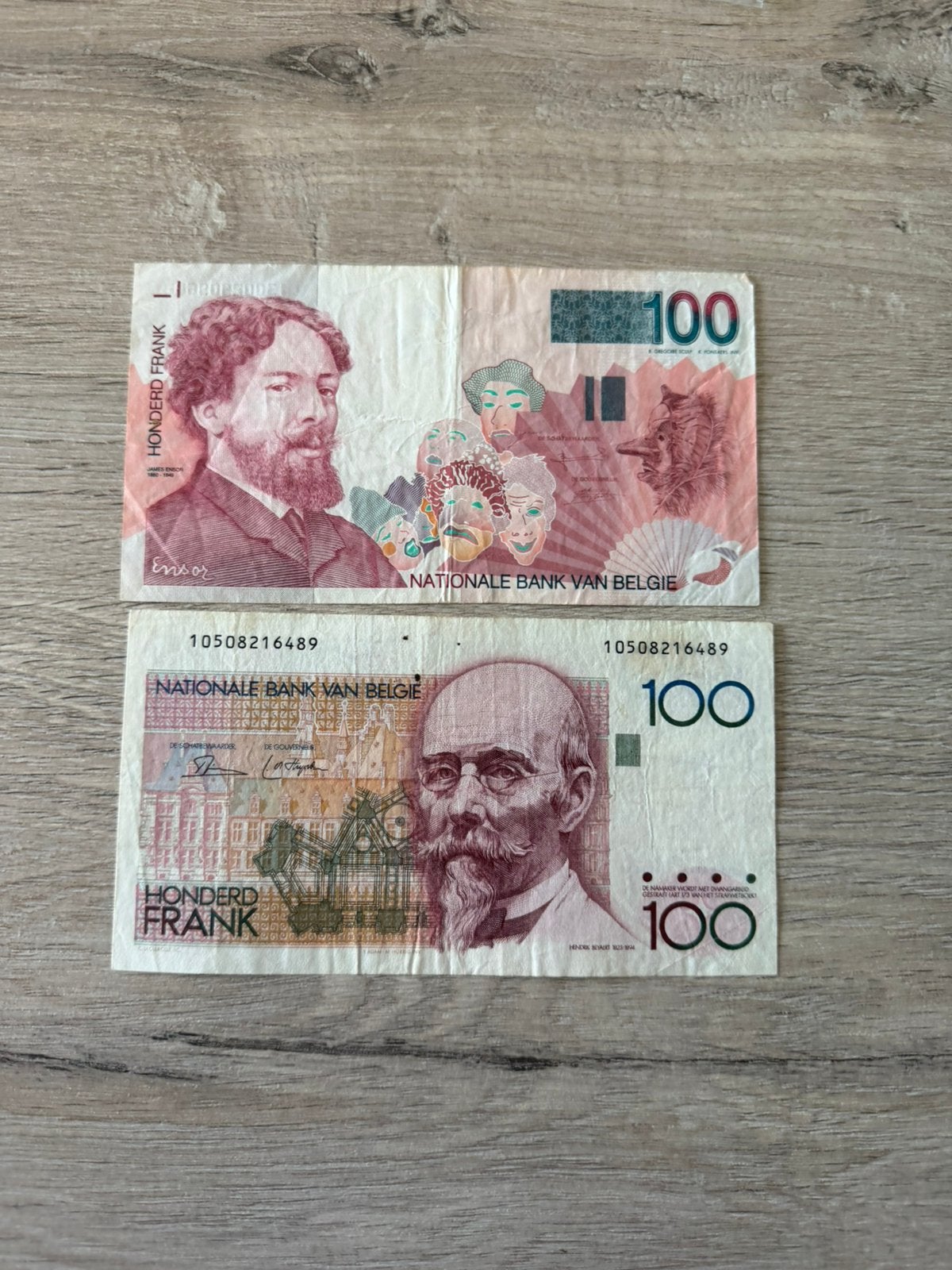 Set 2 maal verschillende 100 francs, Postzegels en Munten, Bankbiljetten | België, Ophalen of Verzenden
