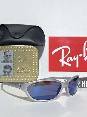 Nieuwe Ray-Ban wrapped zonnebril RB4011 Glider blauw spiegel, Zonnebril, Blauw, Nieuw, Ophalen of Verzenden