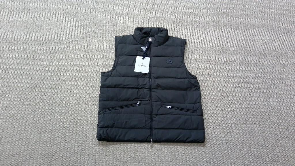Moncler Lechtal gewatteerde bodywarmer met donsvulling, Moncler, Maat 48/50 (M), Zwart, Nieuw