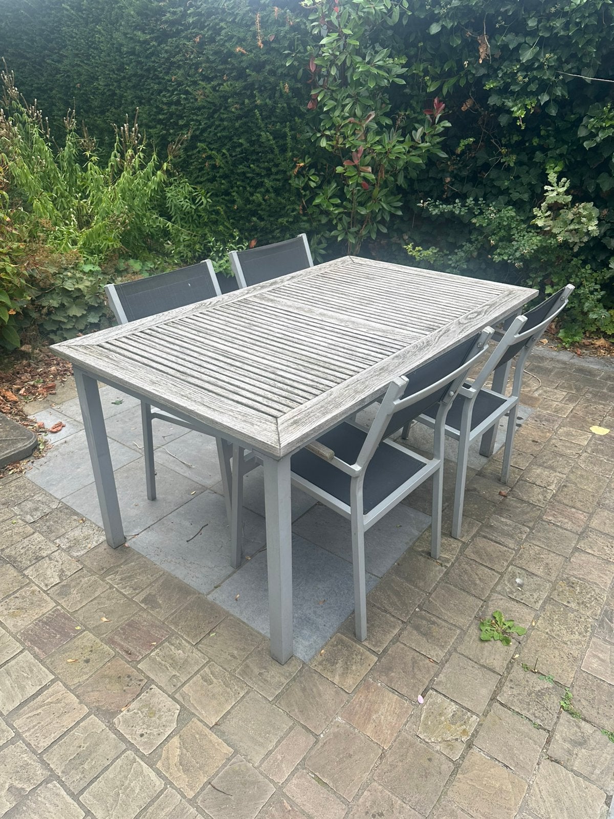 Tuintafel met stoelen, Ophalen, 4 zitplaatsen, Gebruikt, Tuinset