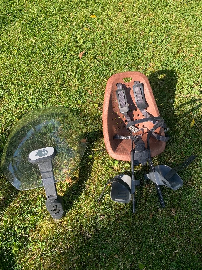 Thule fietsstoel Yepp mini met windscherm, Fietsen en Brommers, Ophalen, Gebruikt, Voorzitje, Yepp (Thule)