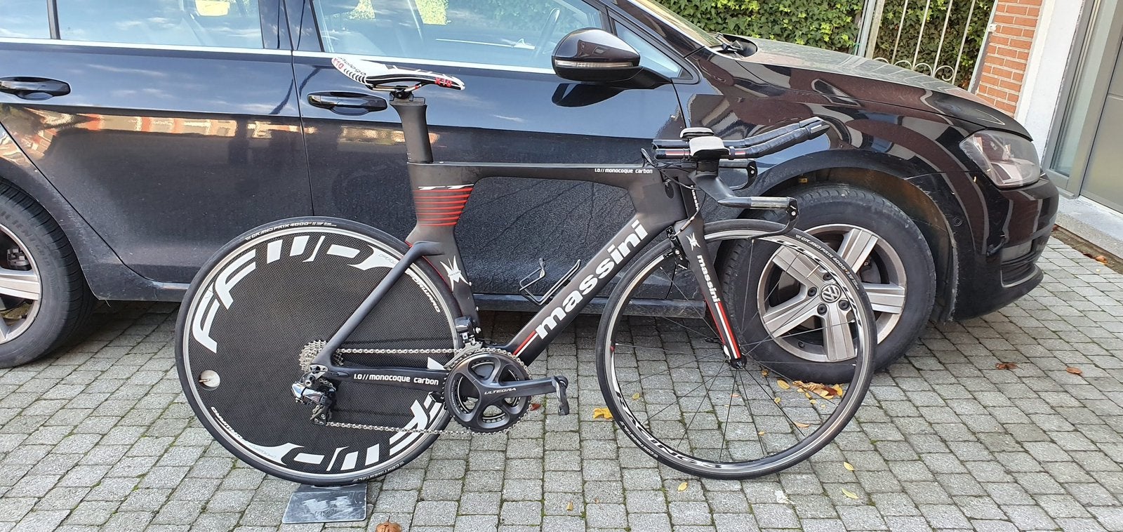 Tijdritfiets - ultegra di2 11sp - ffwd vol wiel, Fietsen en Brommers, Gebruikt, Carbon, Velgrem, Ophalen