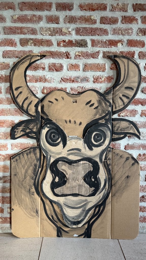 Tekening op karton Stier, Enlèvement, Dessin