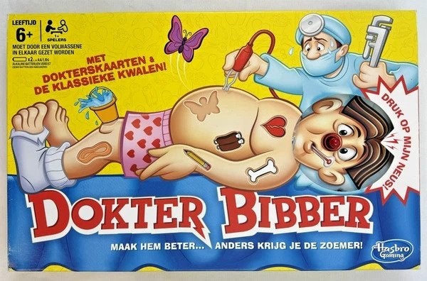 Hasbro Doctor Bibber, jeu de plateau classique, œuvres compl, 1 ou 2 joueurs, Envoi, Comme neuf, Hasbro