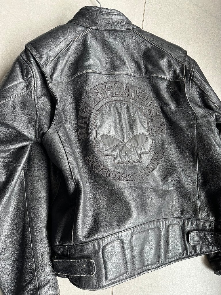 Veste en cuir Harley Davidson « Skull » - taille L, Motos, Vêtements | Vêtements de moto, Manteau | cuir, Enlèvement, Hommes, Harley-Davidson