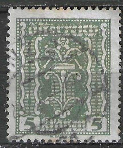 Autriche 1922 - Yvert 258 - Symbole industriel - 5 km. (ST), Envoi, Affranchi