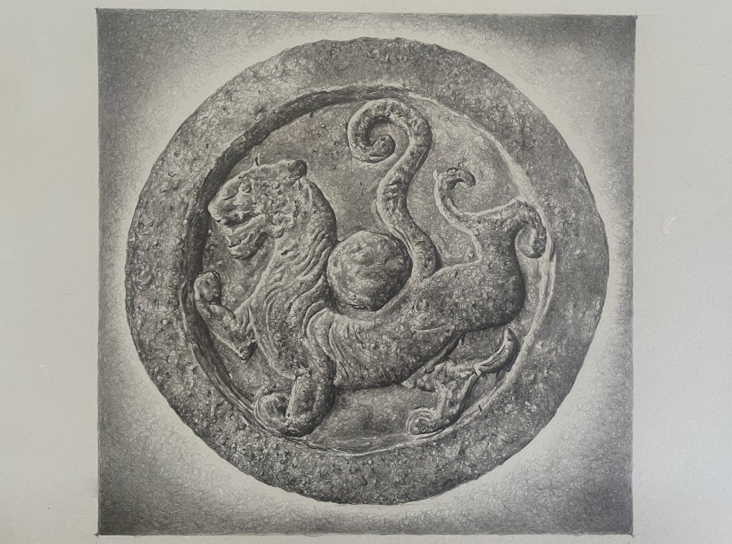 Tekening, Antiek en Kunst, Ophalen of Verzenden, Tekening, Potloodtekening, Handgemaakt