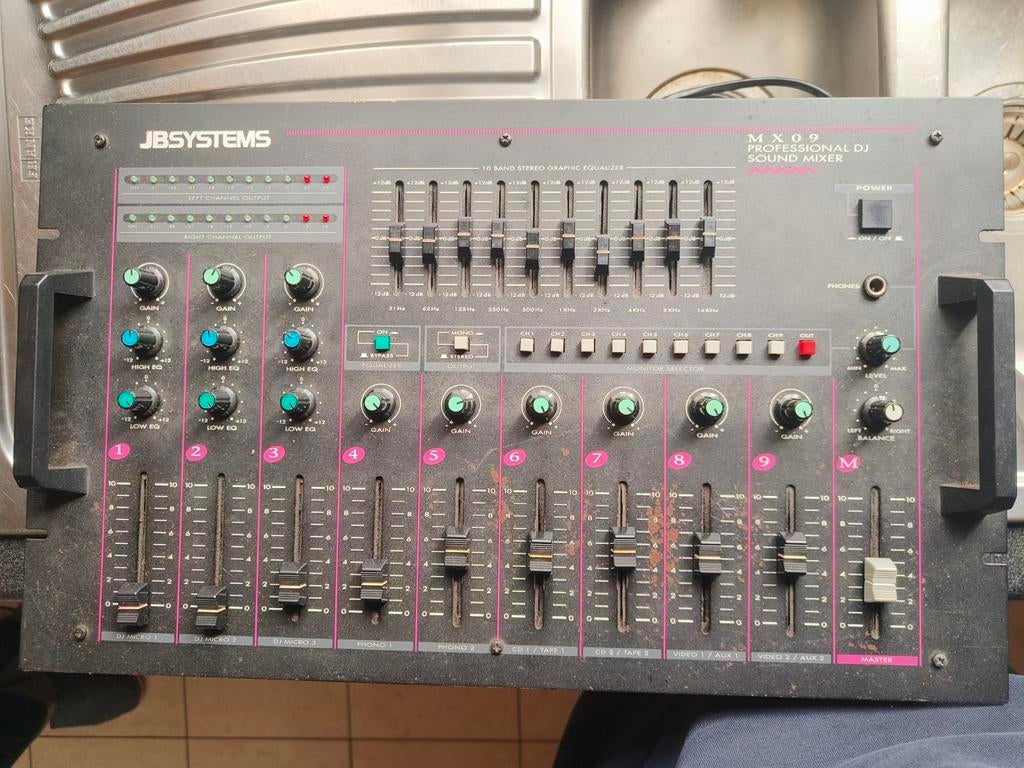 JBSYSTEMS MX09 Mengpaneel, Musique & Instruments, Enlèvement, Utilisé, Entrée micro