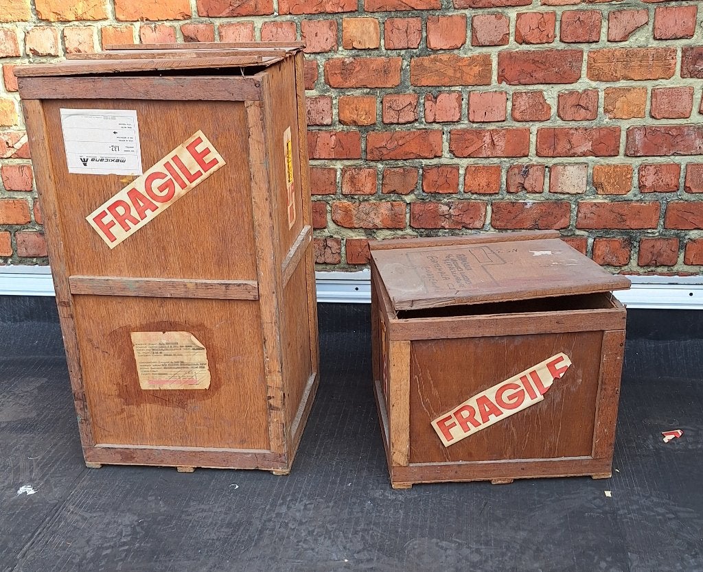deux caisses de transport en bois vintage, Enlèvement