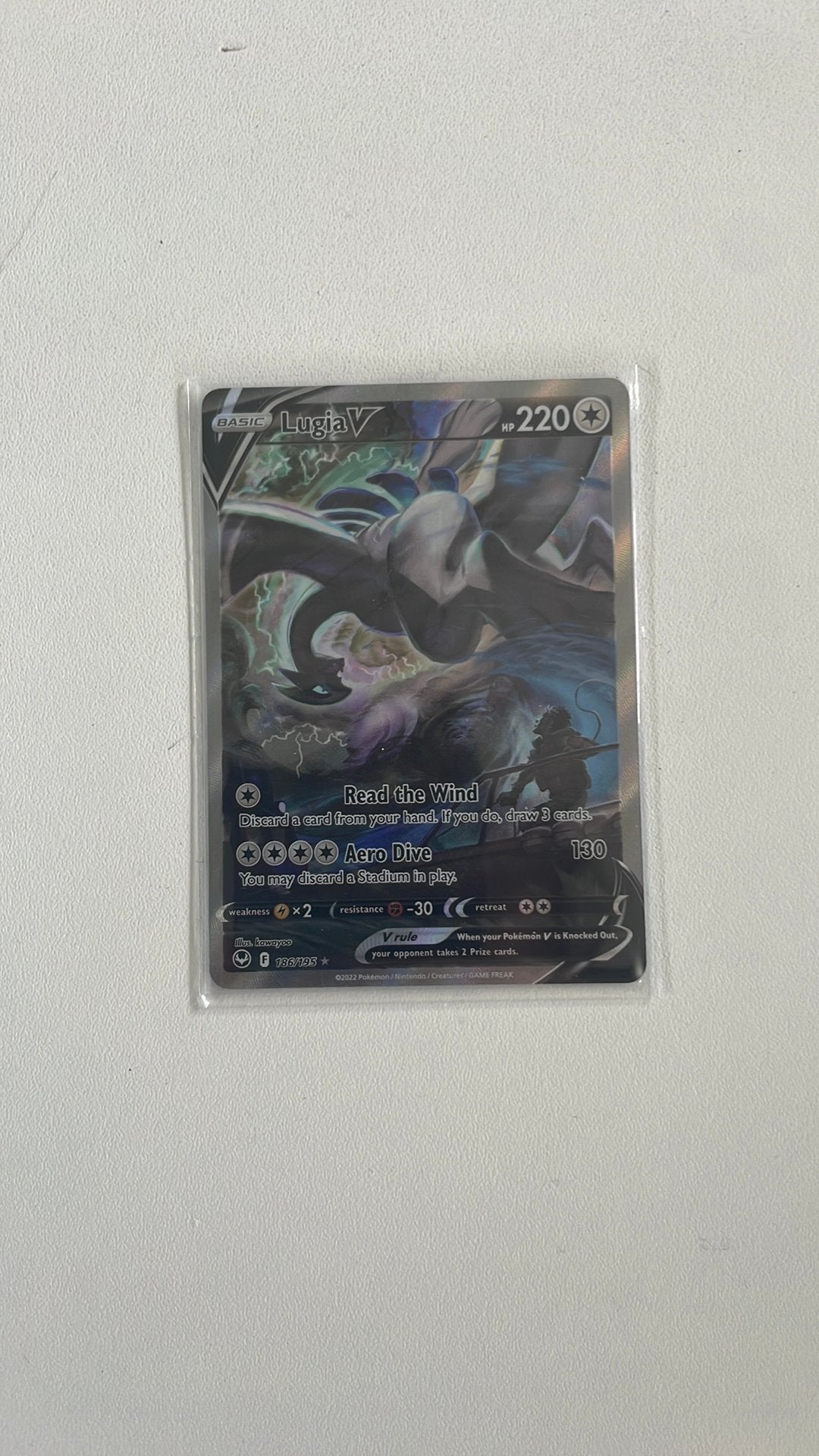 Lugia v silver tempest 186, Ophalen of Verzenden, Zo goed als nieuw, Losse kaart