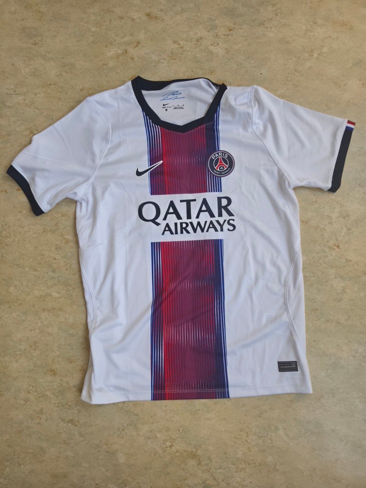Maillot Paris Blanc D. Doué 14 - Taille L, Kleding | Heren, Maat 52/54 (L), Nike, Nieuw, Ophalen of Verzenden