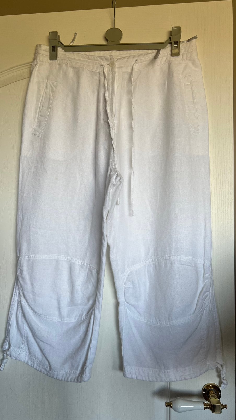 Dames 3/4de broek wit in maat 40 in 100% linnen, Kleding | Dames, Broeken en Pantalons, Wit, Driekwart, Gedragen, Ophalen
