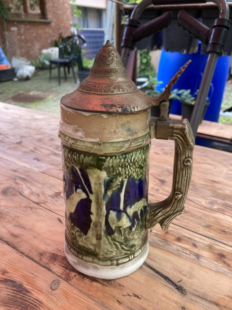 Bierpot met deksel, Antiek en Kunst, Ophalen