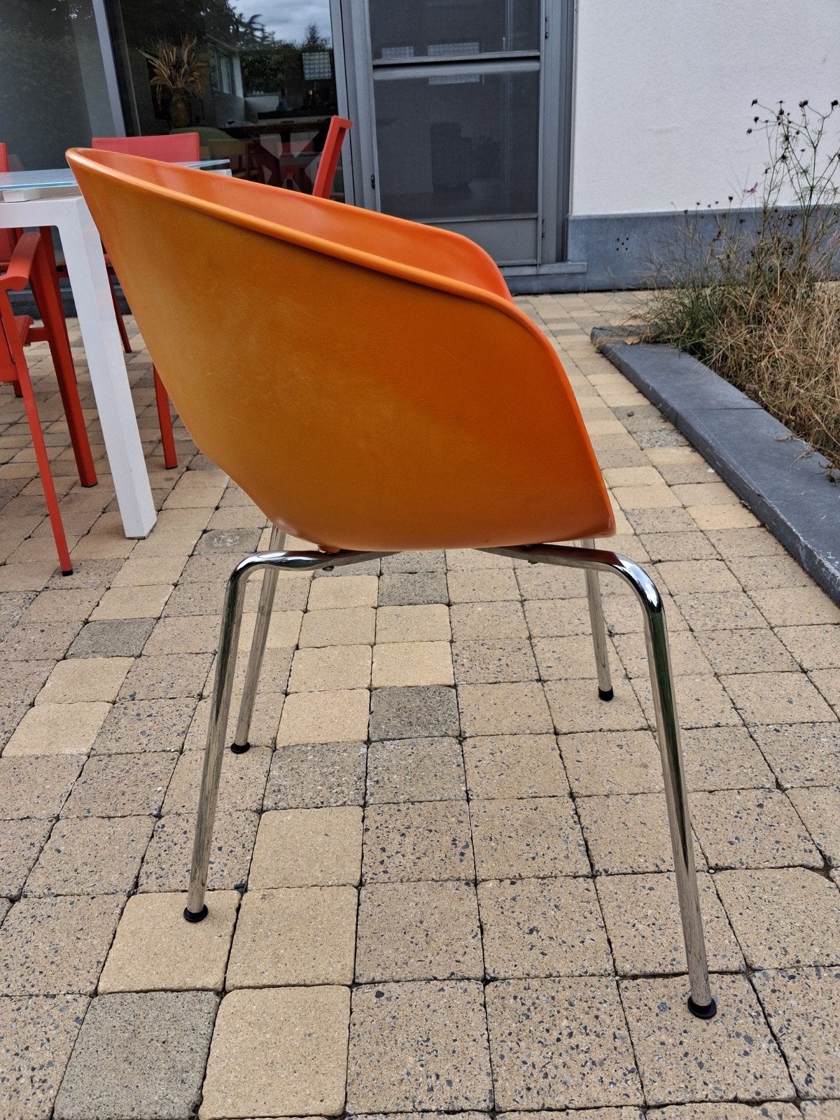 Chaises orange, Maison & Meubles, Autres couleurs, Vintage, Synthétique, Enlèvement