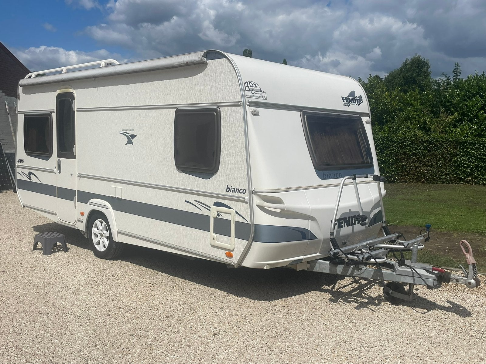 Mooie Caravan Fendt Bianco 495, Mover, tent, luifel, Caravans en Kamperen, Caravans, Bedrijf, tot en met 4, Rondzit, Fendt, Frans bed
