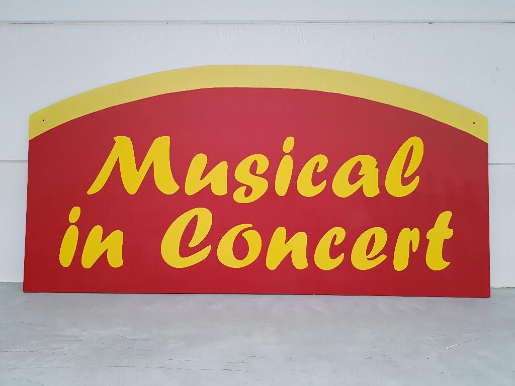 decor: reclamebord musical, Tickets en Kaartjes