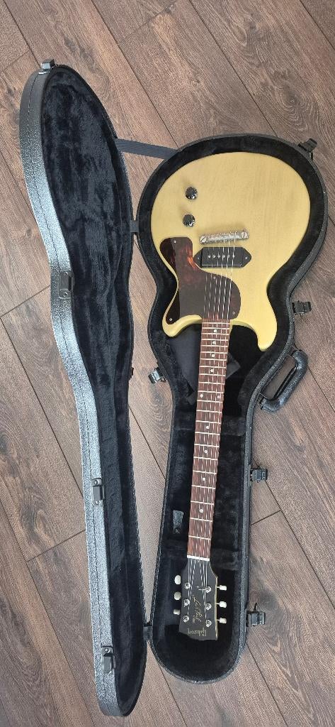 Gibson customshop les paul junior double cut in TV - Yellow, Ophalen, Zo goed als nieuw, Solid body, Gibson