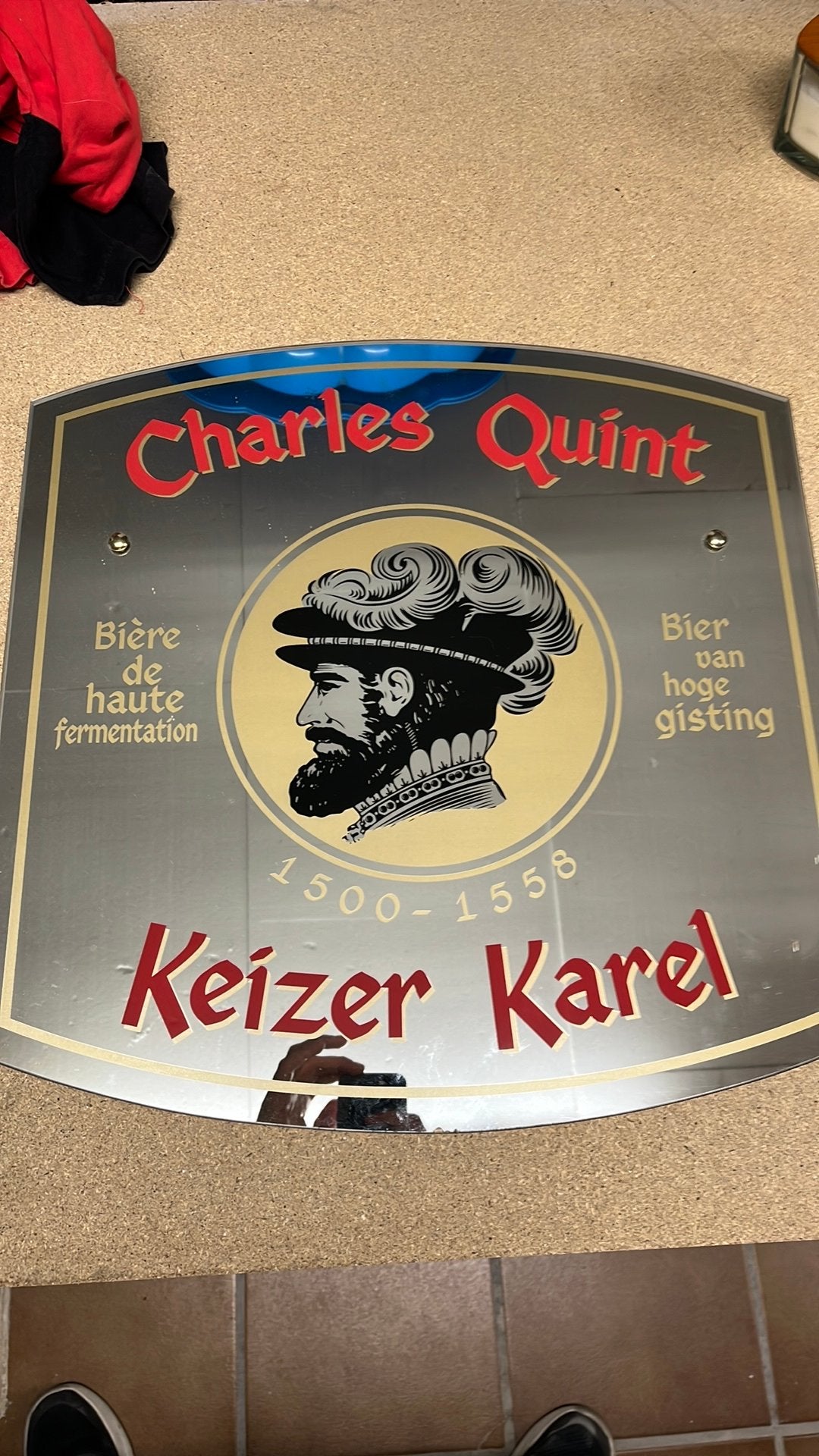 Miroir Charlequin/Spiegel Keizer Karel, Verzamelen, Merken en Reclamevoorwerpen, Ophalen, Zo goed als nieuw