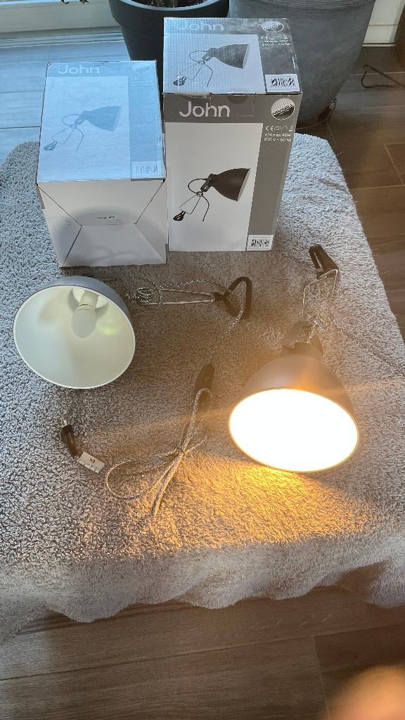 lampe à pince- John-  Consommation énergétique avec pince, Ophalen of Verzenden, Zo goed als nieuw